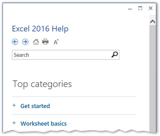 F1 Excel help