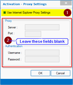Proxy Settings in Ribbon Commander