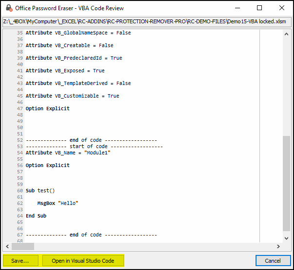 Office Password Eraser VBA review