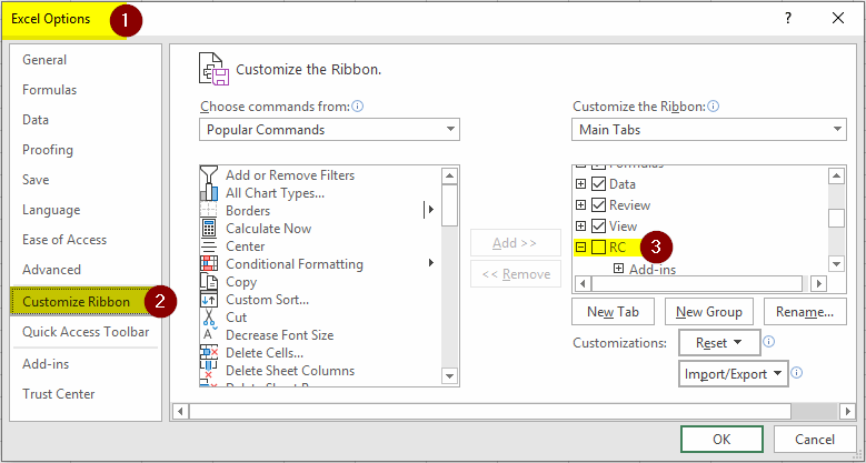 How To Hide The RC Tab