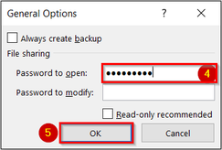 Password to open Excel