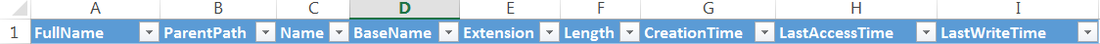 File List Excel Add-in report