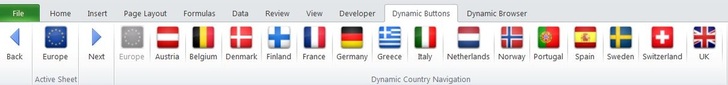 Flag icons in the ribbon