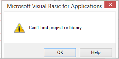 Can't find project or library