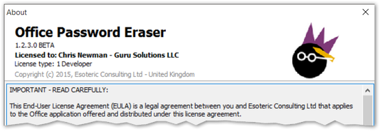 Office Password Eraser About