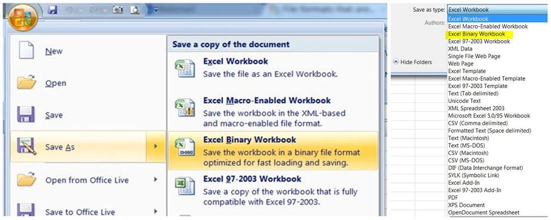 XLSX Or XLSB Why To Save A Workbook In Binary Format