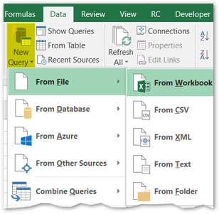 Power Query workbook