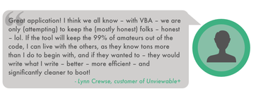 Testimonial about how to protect VBA macros