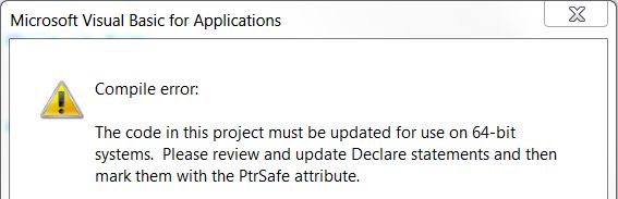 Invalid Windows API declaration in Office 64-bit