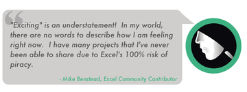 Testimonial for Project is Unviewable+ VBA for Excel