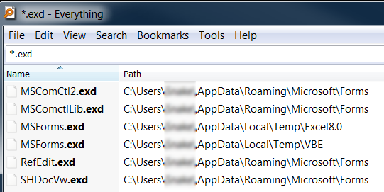 Excel *.exd ActiveX libraries