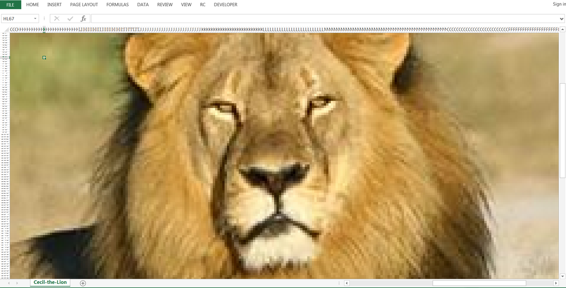 Cecil the Lion in Excel