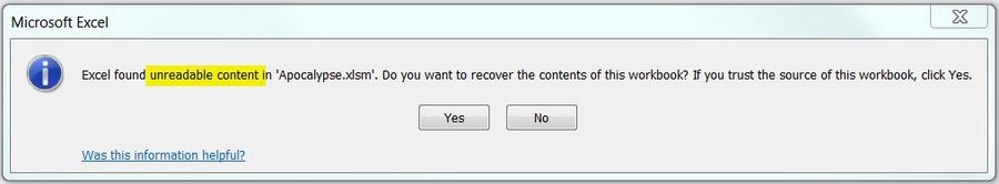 Excel found unreadable content in <filename>