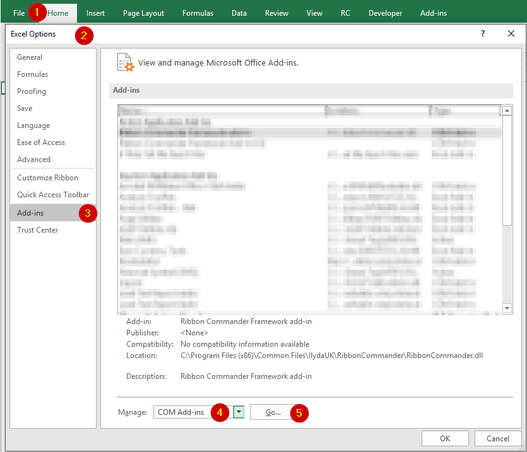 Disable the Ribbon Commander framework