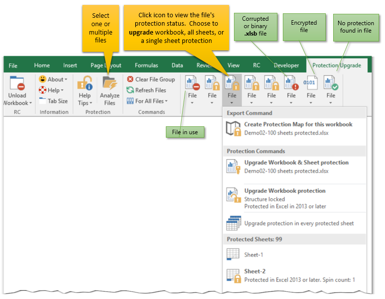Excel Protection Upgrade add-in