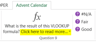 Excel Advent Calendar