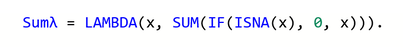 Lambda function Sumλ