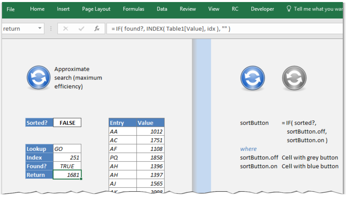 Active button in Excel