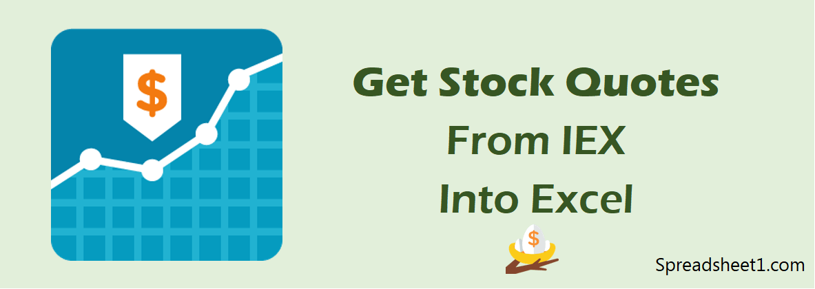 Get stock quotes from IEX into Excel